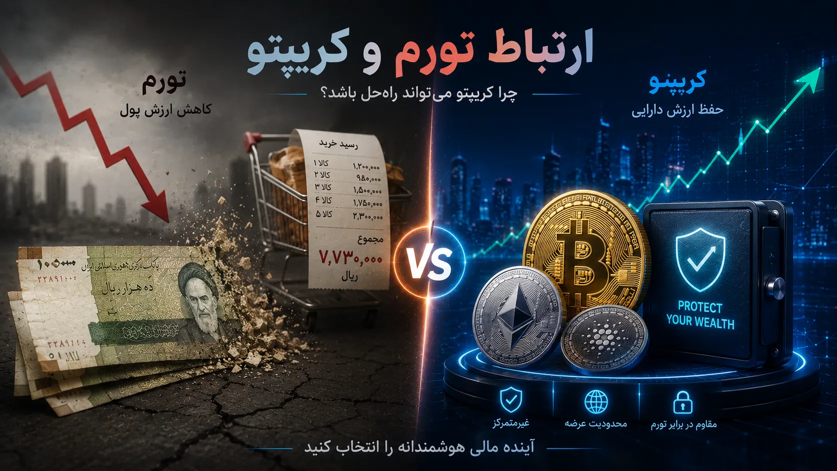 ارتباط تورم و کریپتو در ایران